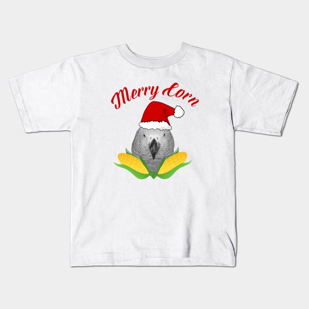 Merry Corn Kids T-Shirt by Einstein Parrot